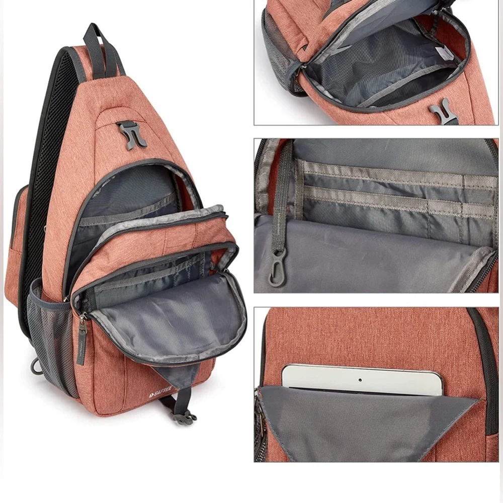 NWT Sling Bag RFID Blocking Sling Backpack Crossbody Chest Bag Daypack - Picture 3 of 10